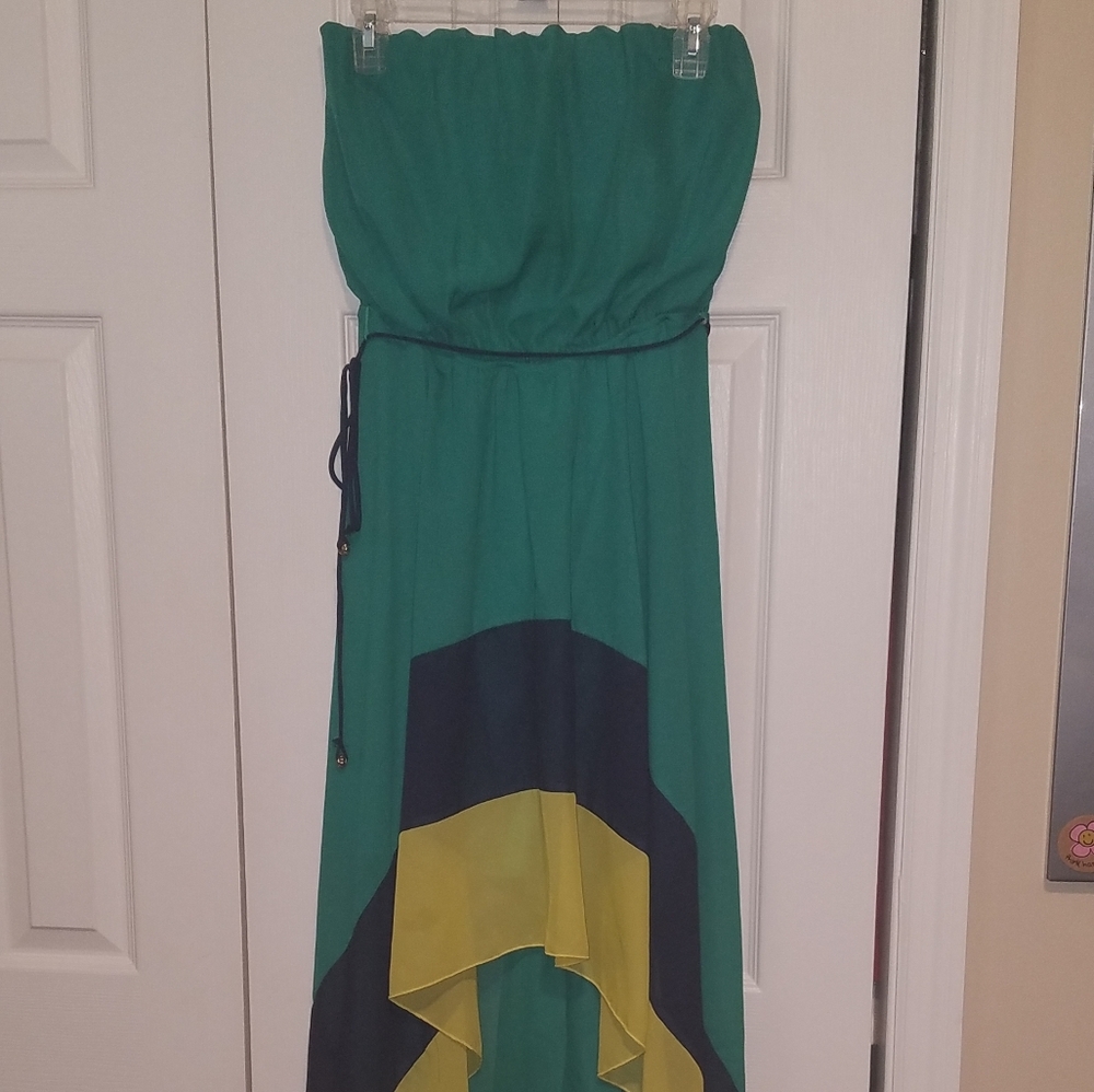 Paper doll Strapless High/Low Dress (B3)